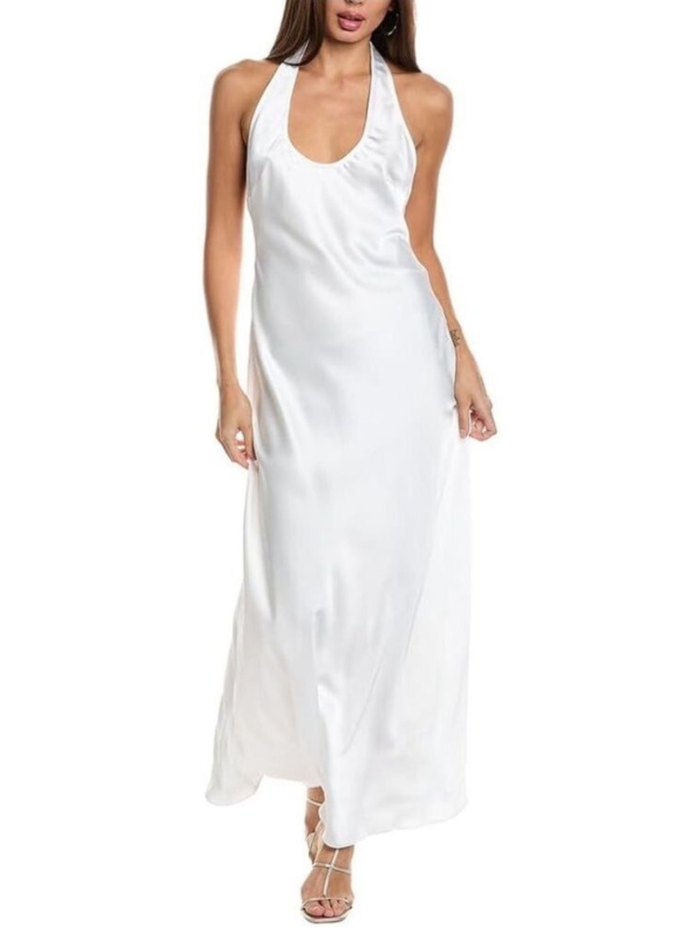 WeWoreWhat white halter scoop dress NWT